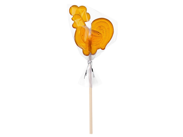 Леденец «Петушок» со вкусом апельсина, Цвет желтый