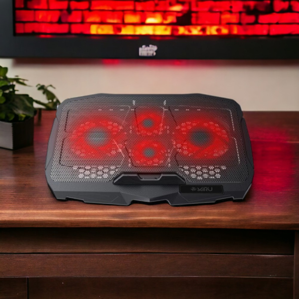 Охлаждающая подставка для ноутбука 17,3" CP1701 Fouredness, 4 вентилятора, 950 мА, 4,75 Вт / Регулировка скорости вращения, регулировка наклона, подсветка