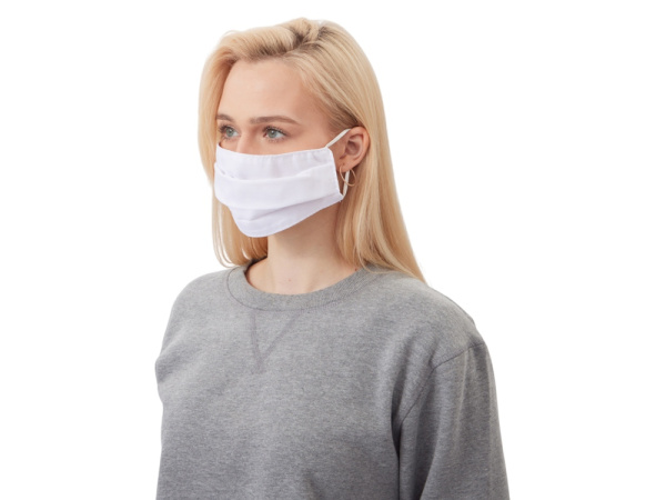 Маска для лица многоразовая для сублимации, M-L, Размер M-L, Цвет белый