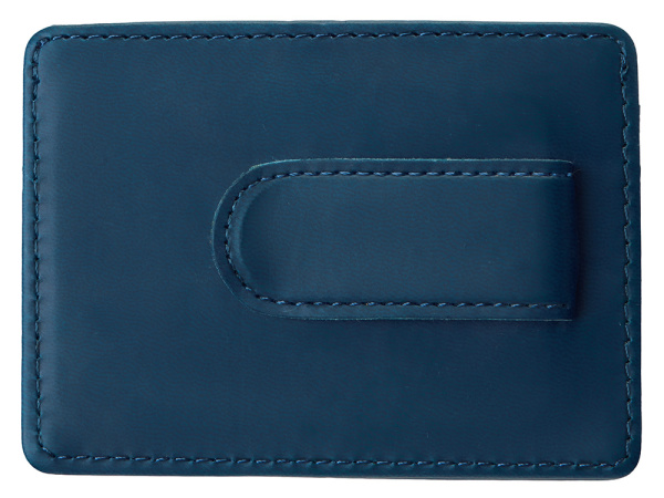 Картхолдер для двух карт и наличных денег с зажимом «Crave», Цвет темно-синий