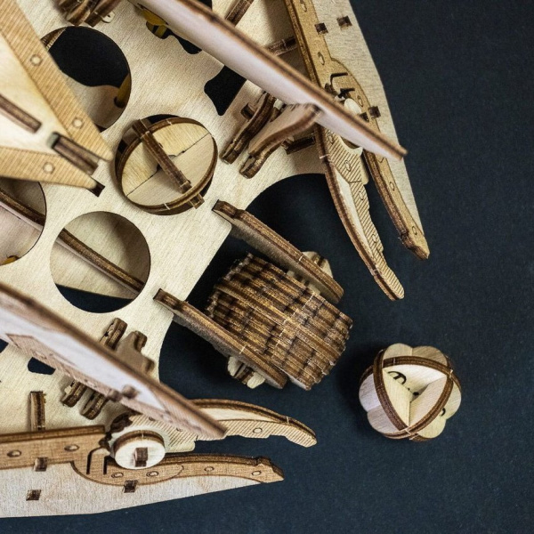 Деревянный конструктор (сборка без клея) "Катапульта SCORPIO" UNIWOOD