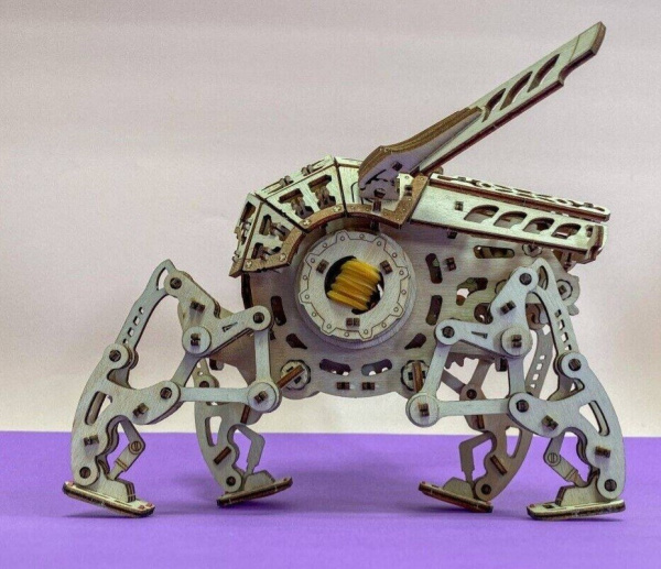 Деревянный конструктор (сборка без клея) "Шагающий зообот" UNIWOOD