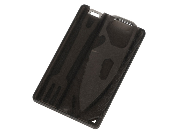 Мультиинструмент с ножом и вилкой «Hungry», Цвет черный, серебристый