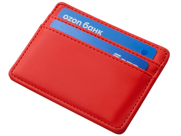 Картхолдер для двух карт и наличных денег с зажимом «Crave», Цвет красный