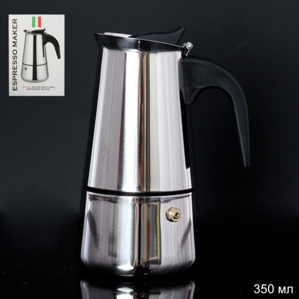 Кофеварка гейзерная 200 мл 4 чашки / NX-4185 /уп 36/ 0,328/ 690084