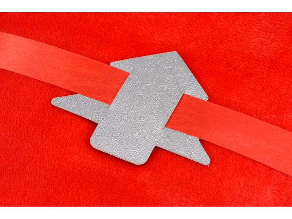 Новогодняя бирка для пледов «Елочка», Цвет серебристый