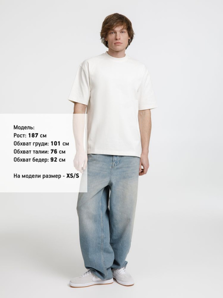 Футболка оверсайз унисекс Sideline, молочно-белая, XS–XXL
