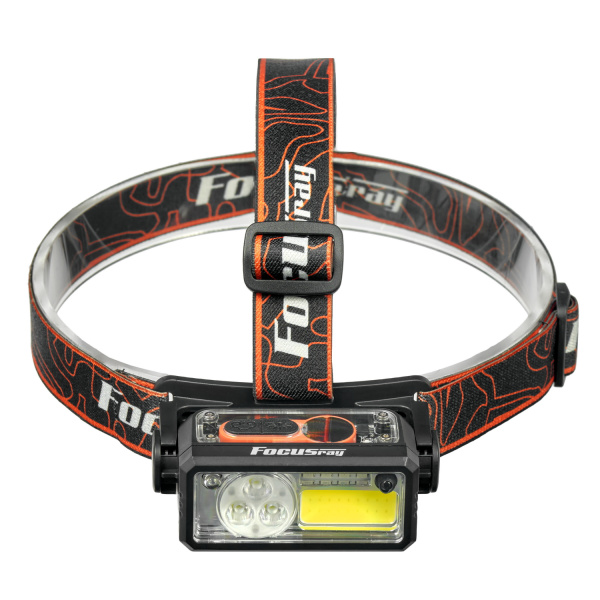 Фонарь налобный FOCUSray 1327 акку 18650 1200мАН 200 люмен,цифровой дисплей,сенсор,USB дисплей 1/180, шт