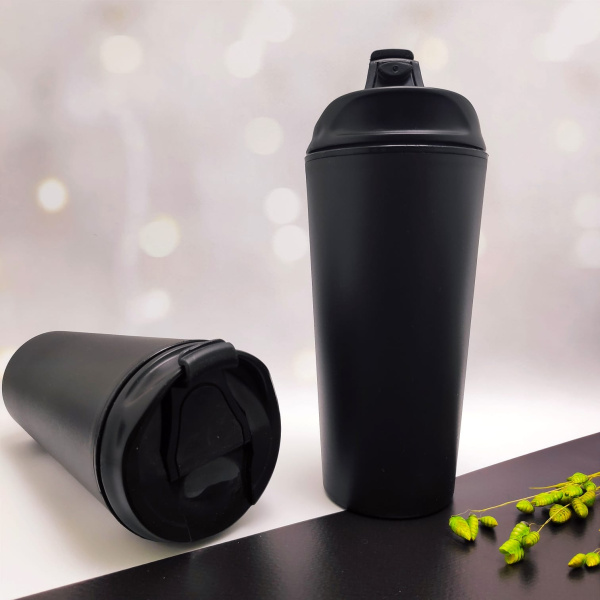 Персональный стакан тамблер для кофе и других напитков Wowbottles /Кофейная крышка клапан слайдер с фиксацией, 350 мл. Двойные стенки.