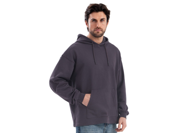 Худи оверсайз «Alpha.01» унисекс, Размер XL-2XL, Цвет темно-серый