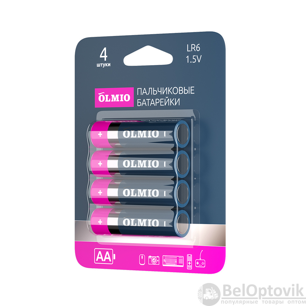 AA/LR06 04 щелочные батарейки Olmio