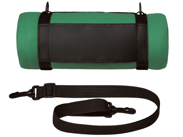 Плед «Нежность» с ремешком на плечо, Цвет зеленый