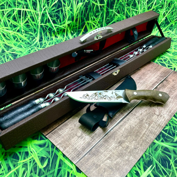 Набор для шашлыка и гриля в чемодане Царский №6 Кизляр России 11 предметов