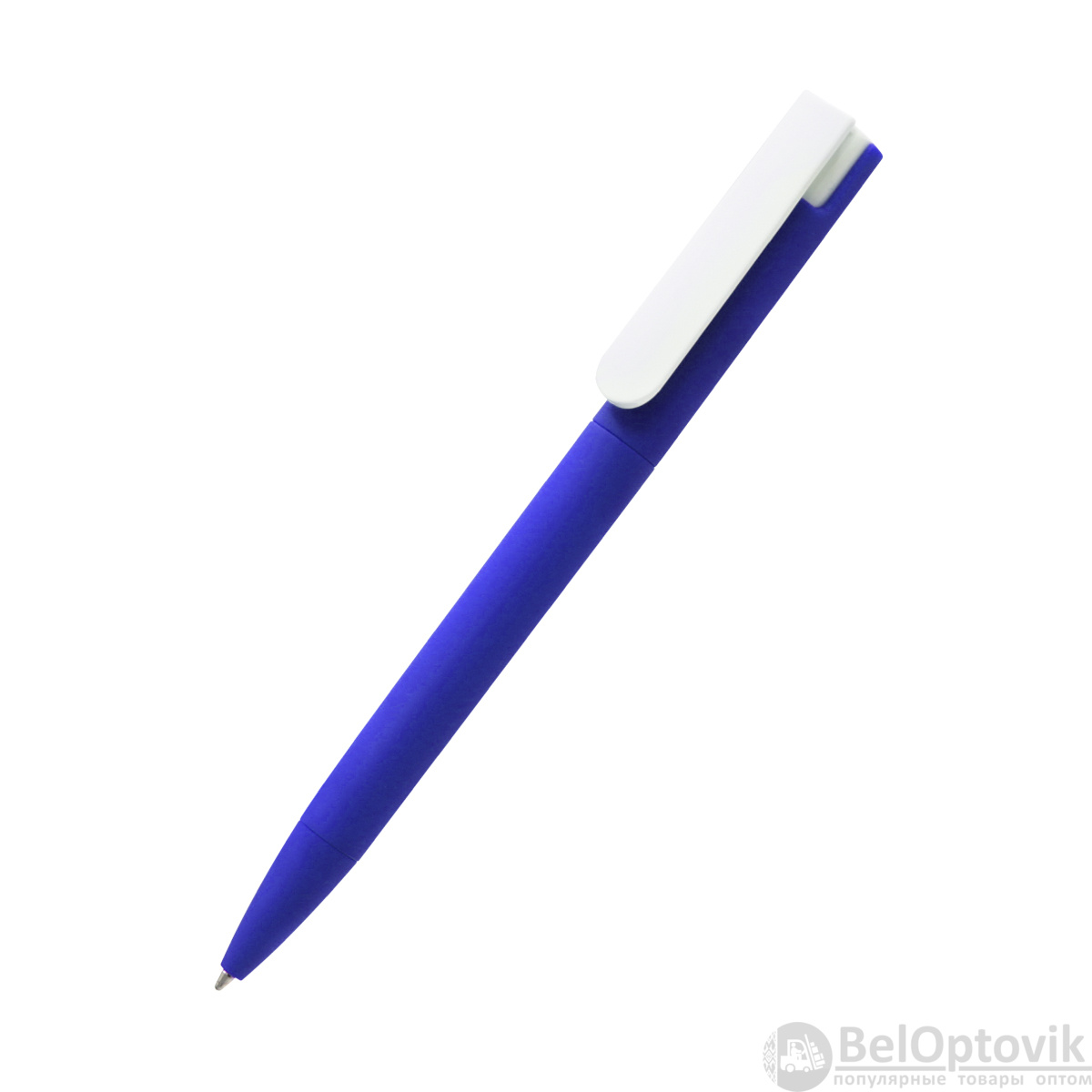 Ручка пластиковая Mira Soft софт-тач, синяя
