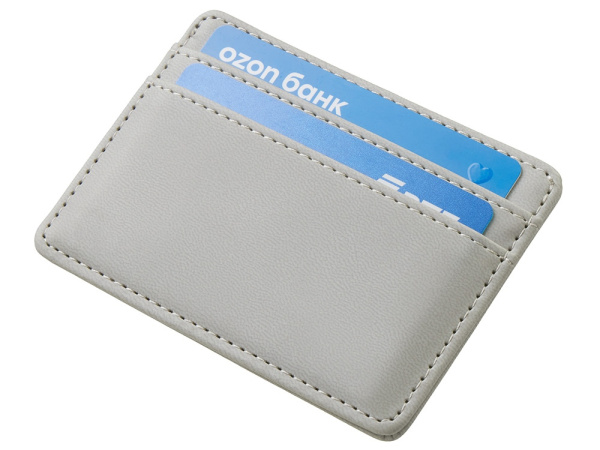 Картхолдер для двух карт и наличных денег с зажимом «Crave», Цвет светло-серый