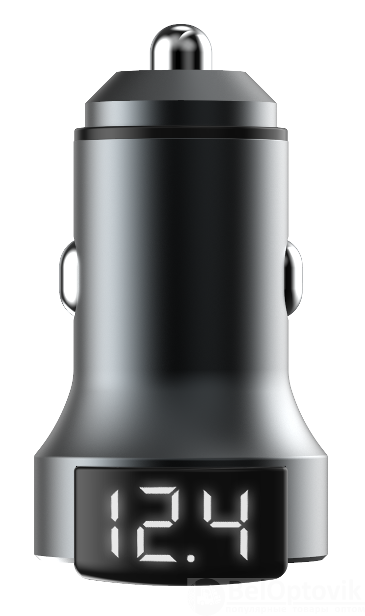 АЗУ 38W, Type-C +USB, PD, QC, gray, OLMIO