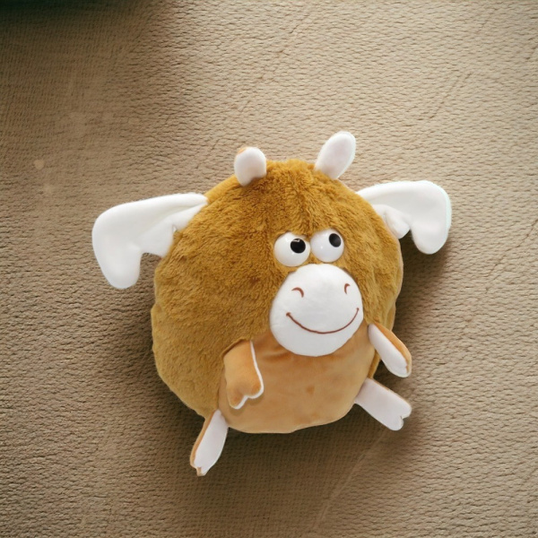 Мягкая игрушка "Лосяш", вместимость 1,5 кг, коричневый / Стильный аксессуар для новогоднего декора