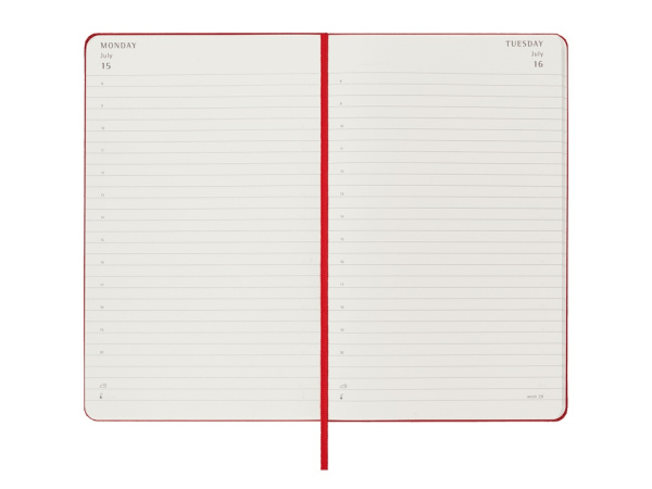 Записная книжка датированная А5 (Large) Classic на 2024 г., Цвет красный