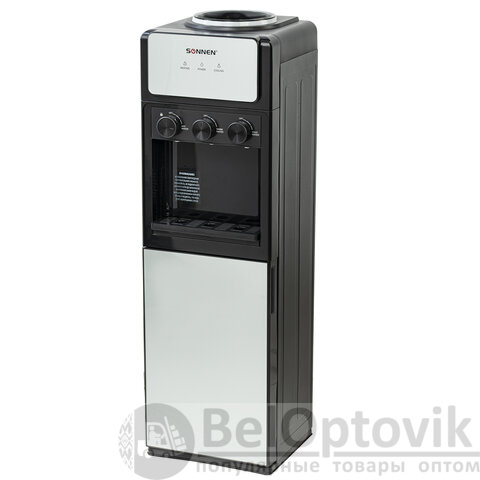 Кулер для воды SONNEN FSE-03Ri, напольный, НАГРЕВ/ОХЛАЖДЕНИЕ ЭЛЕКТРОННОЕ, 3 крана, шкаф, 455743