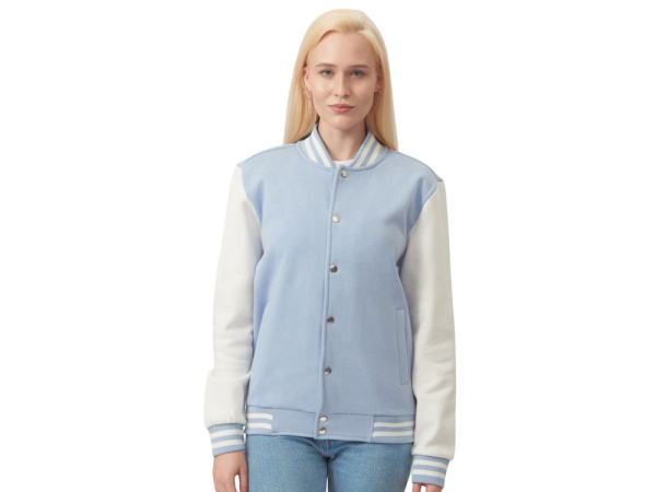 Бомбер «Oxford», унисекс, Размер XL, Цвет небесно-голубой/молочный