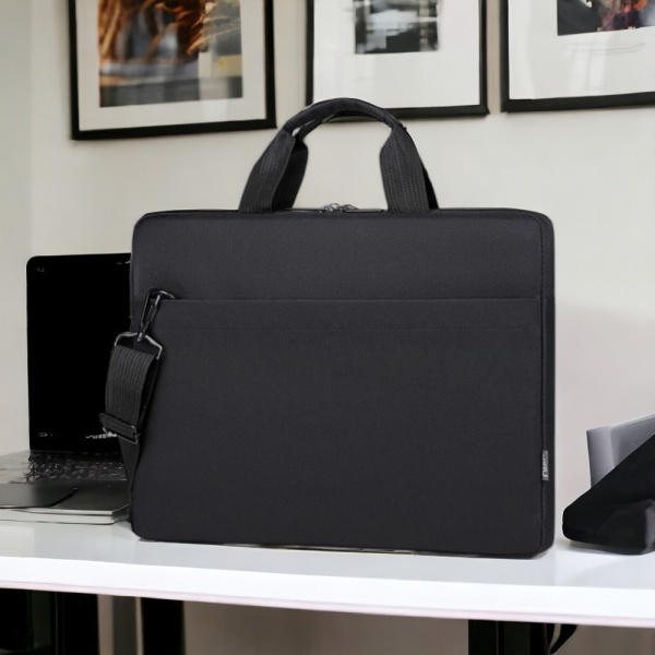 Сумка для ноутбука 15.6" Smartish MLB-1048, серая / Крепление для чемодана, материал подкладки фланелет, утолщенные стенки