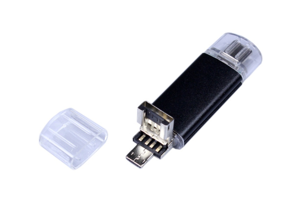 USB 3.0/micro USB/Type-C- флешка на 32 Гб, Размер 32ГБ, Цвет черный