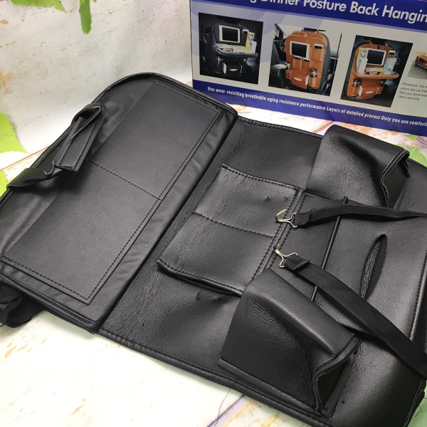 Автомобильный органайзер на спинку автомобиля Folding Dinner Posture Back Hanging Bags