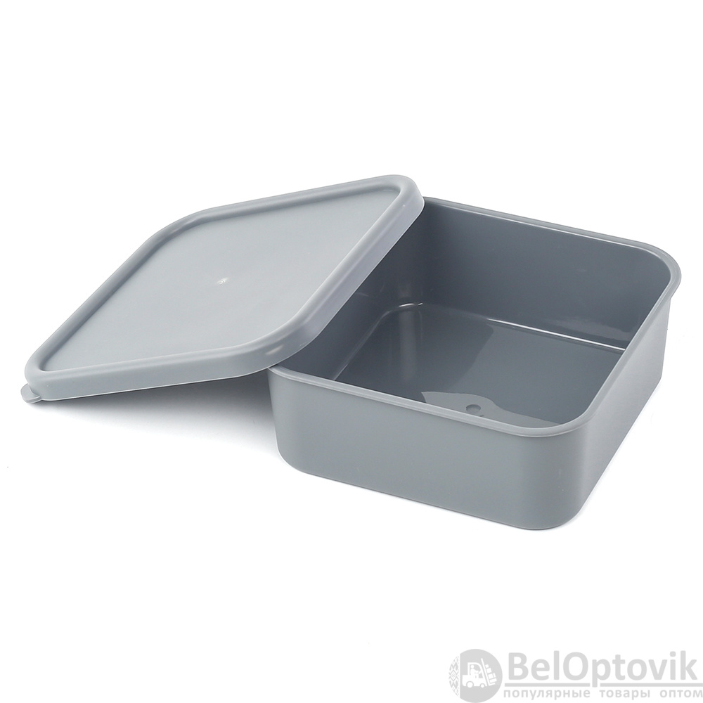 Ланчбокс (контейнер для еды) Squarebox, серый