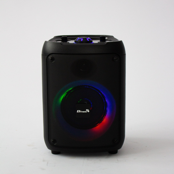 Портативная беспроводная bluetooth колонка  Eltronic CRAZY BOX 120 Watts арт. 20-39 с LED-подсветкой  и  RGB светомузыкой, пультом дистанционного управления