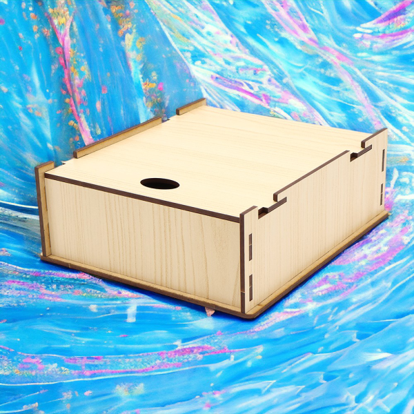 Ламинированная Подарочная коробка из HDF 17,5*15,5*6,5 см / Универсальная и прочная