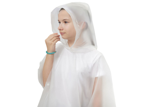 Пончо «Hawaii» c чехлом детский, Размер 8-14, Цвет белый