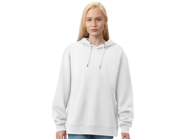 Толстовка с капюшоном оверсайз «Lisbon» унисекс, Размер L, Цвет белый