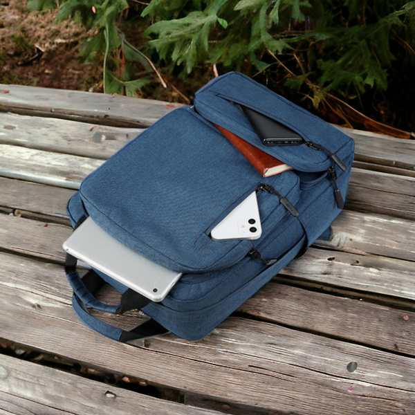 Рюкзак для ноутбука 15.6" Efektion  MBP-1058, темно-синий / Двойная ручка для переноски