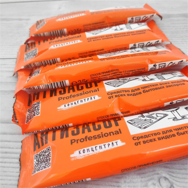 Средство для удаления засоров труб  Антизасор Professional стик-концентрат 5х35 гр. "Любо Дело"