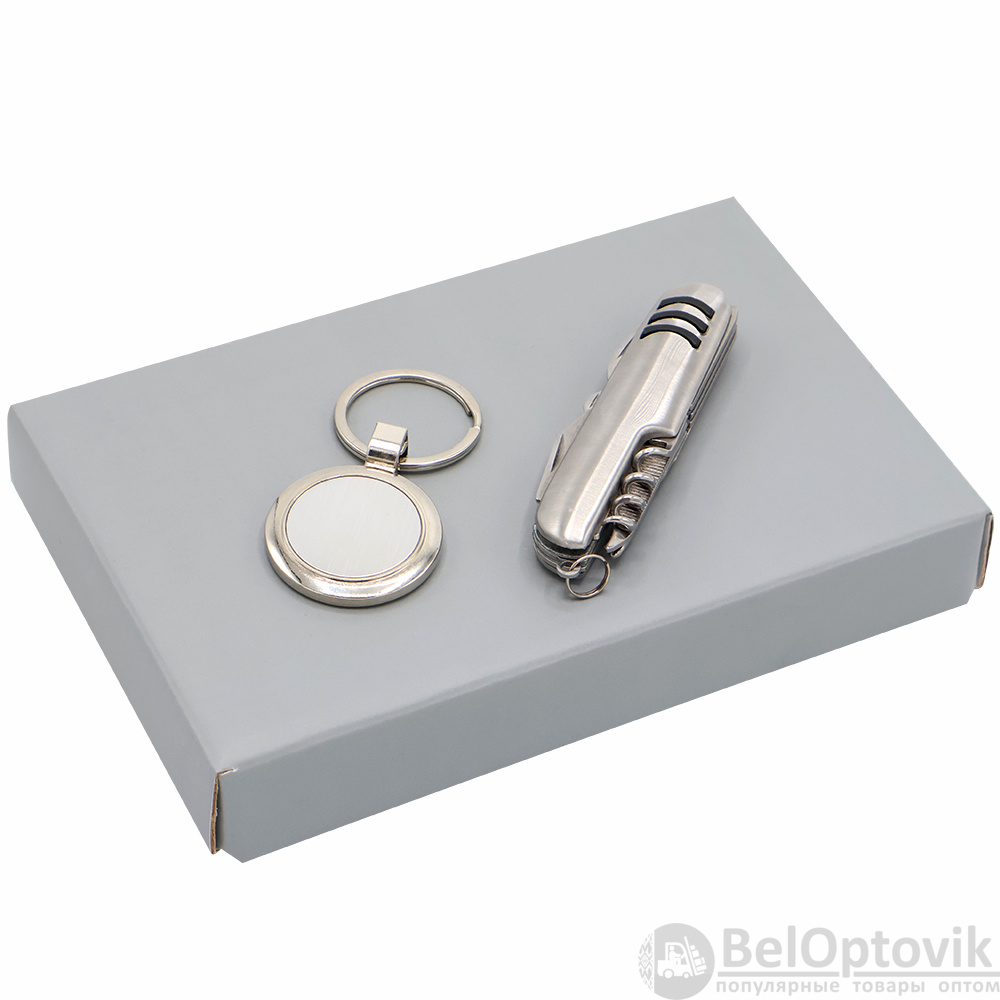 Подарочный набор БАЗИС, серебристый