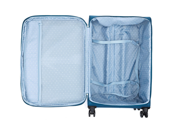 Чемодан «ВИВИ», 89 л, Размер L, Цвет синий