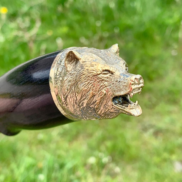 Нож разделочный в кожаном футляре Кизляр России Дамасская сталь