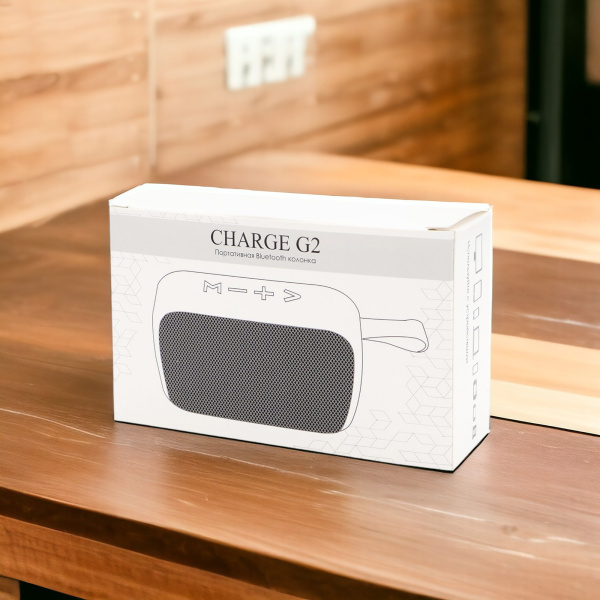 Беспроводная Bluetooth колонка Charge G2, мощность 3W, емкость батареи 300 mAh, разъем Micro USB, черный / Отличное качество звука и стильный дизайн