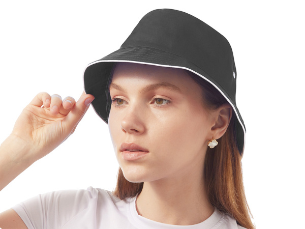 Панама «Hanoi», унисекс, Цвет темно-серый, белый