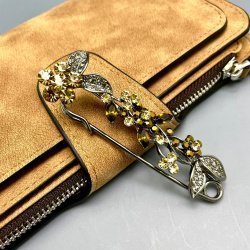 Бижутерия брошь "Каменный цветок" 7.5 см