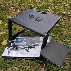 Складной cтолик трансформер для ноутбука  Multifunctional Laptop Table T9 New с вентиляцией и подставкой для мыши (44,00 х 26,00 см. столешница; 40,00 см высота)
