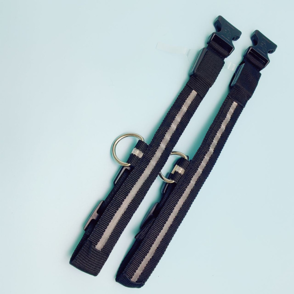 Светящийся ошейник для собак (3 режима) Glowing Dog Collar Черный