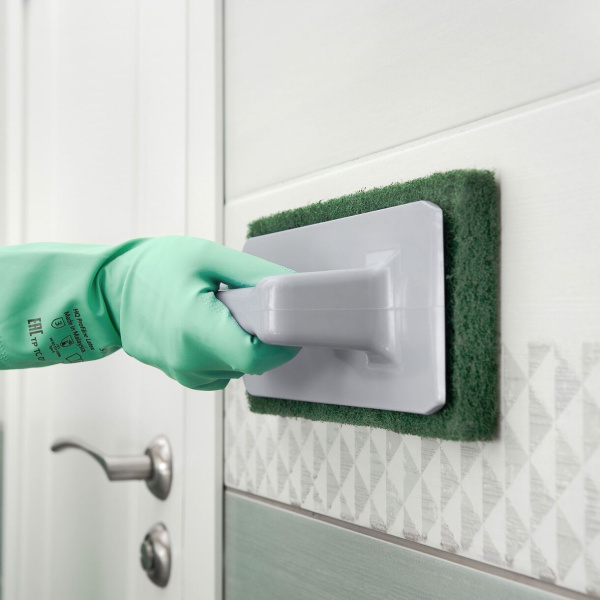 Губка-пад зеленая, средней жесткости, нейлон, 25*12*2 см HQ Profiline