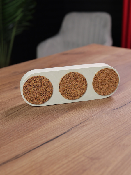 Тройной - Подсвечник декоративный из гипса, арт. g002003