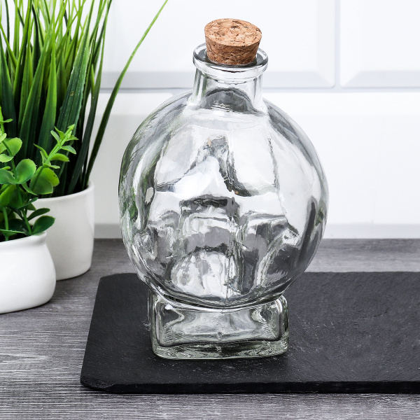 Графин-штоф Череп 450 мл / WR-400 /уп 36/ пробковая крышка