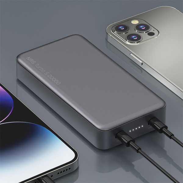 Внешний АКБ NRG Turbo S 20000 mAh, 20Вт, Размер 20000 mAh, Цвет графит