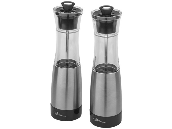 Набор механических мельниц «Duo», Цвет серебристый/прозрачный/черный