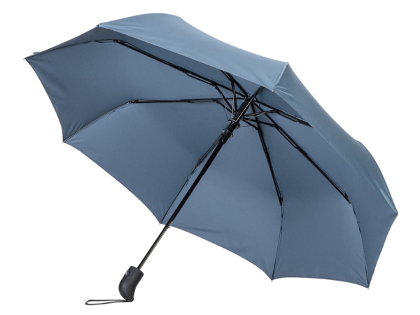 Зонт-полуавтомат складной «Roof» с куполом из переработанного пластика, Цвет серый антрацит