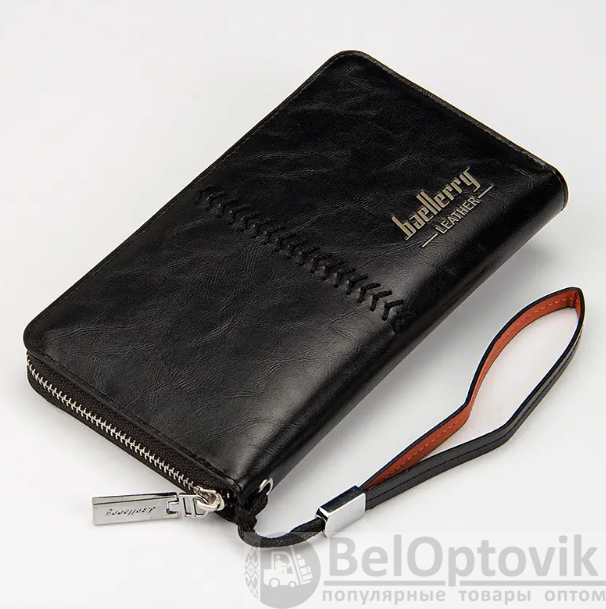Портмоне Baellerry Leather SW008 (черный, коричневый) Черный