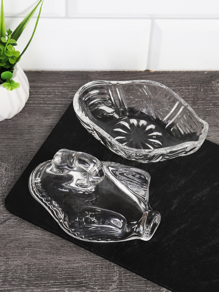 Икорница Лебедь 200 мл 13,5x8,5 см / G24012 /уп 36/*